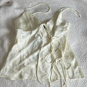 Lioness Cream Tie Front Camisole